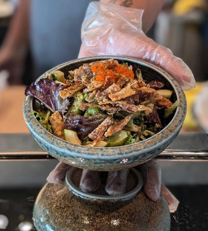 Salmon Skin Salad